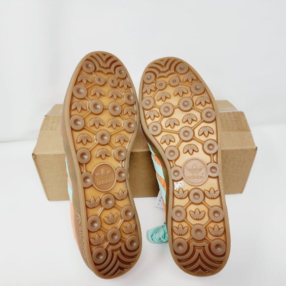 Adidas Gazelle Indoor Casual Low-top Sneakers Orange Mint IH7499 Sz 10 NWOB - Picture 9 of 9